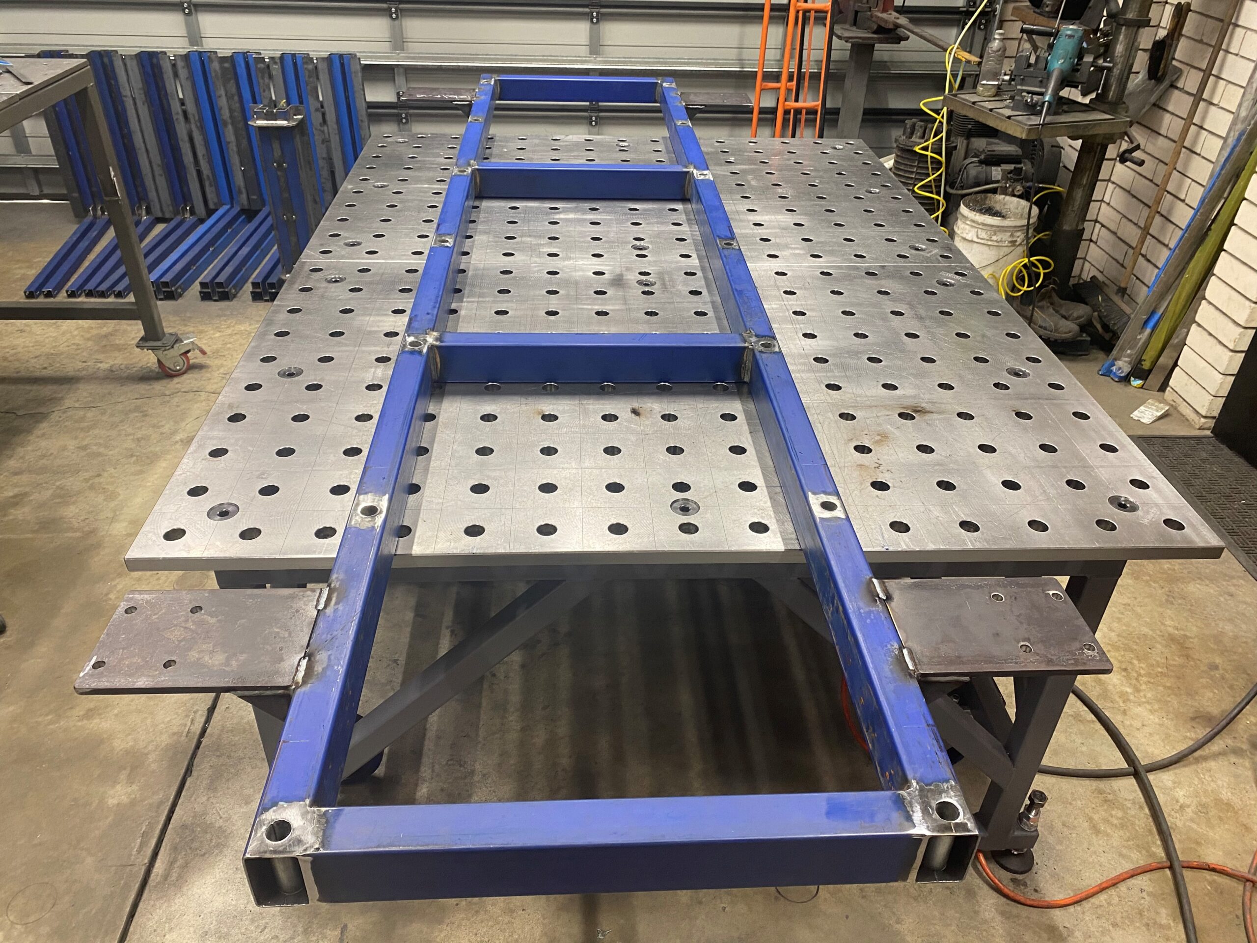 Assembling and welding the trolley base for the conduit jig