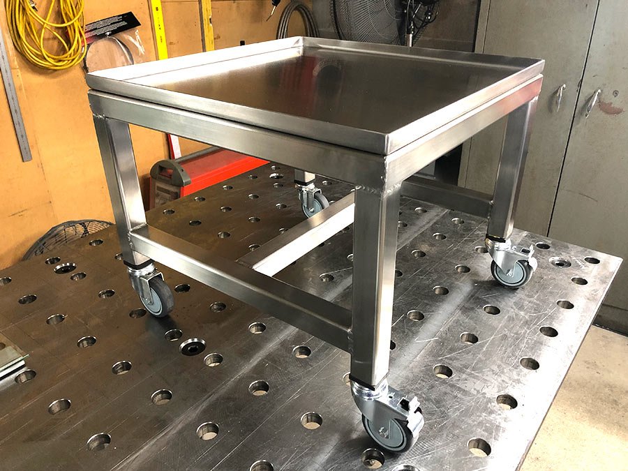 stainless steel mixing trolley fabrication